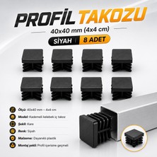 Nzb 8 Adet Kademeli Iç Kelebek Profil Takozu (40X40 Mm) Kare Masa Sandalye Sehpa Ayak Tapası Tıpa Papuç
