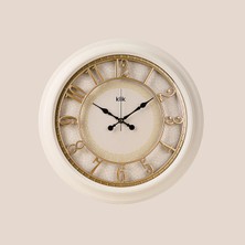 Regal Klik Babil Saray Işıklı Duvar Saati - Krem - 46 cm