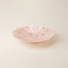 Matmel Deco Mercan Dekoratif Tabak - Beyaz / Pembe -  40 cm