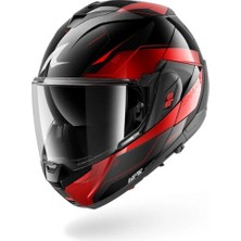 Kask Shark Oxo Mekarıum Çene Açılır Siyah/kırmızı