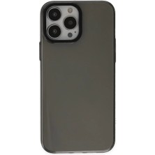 Renas Store Apple iPhone 13 Pro Max Kılıf Anka Pc Sert Metal Kapak - Siyah