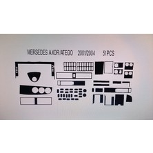 Demircioğlu Oto Aksesuar Marketi Mercedes Atego - Axor 2001-2004 51 Parça Torpido Kaplama ( Renk - Kuş Gözü Maun )