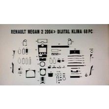 Demircioğlu Oto Aksesuar Marketi Renault Megan 2 Full Set Dıjıtal Klima 2004> 67 Parça Torpido Kaplama ( Renk - Gri )