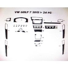 Demircioğlu Oto Aksesuar Marketi Wv Golf 7 2013> 24 Parça Torpido Kaplama ( Renk - Kuş Gözü Maun )