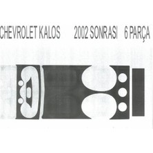 Demircioğlu Oto Aksesuar Marketi Chevrolet Kalos 2002-2006 6 Parça Torpido Kaplama ( Renk - Gri )