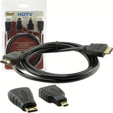 Starseven Kablo 3ın1 Set 1.5 Metre (Hdmı+Micro Hdmı+Mini Hdmı)