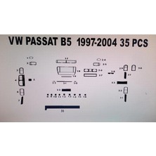Demircioğlu Oto Aksesuar Marketi Wv Passat Çıtalı 1998-2004 35 Parça Torpido Kaplama Orj Teybe Göre ( Renk - Karbon )