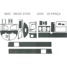 Demircioğlu Oto Aksesuar Marketi Bmc Megastar 2005> 24 Parça Torpido Kaplama ( Renk - Piano Black )