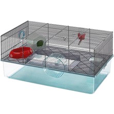 Ferplast Favola Çift Katlı Hamster Kafesi Siyah 60X36X30CM