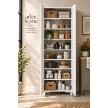 Arles Home Lena 2 Kapaklı 8 Bölmeli Lukens Ayaklı Çok Amaçlı Dolap