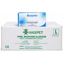 Has-Pet Vinil Pudrasız Eldiven Large 100' Lü x 20 Paket (Koli)
