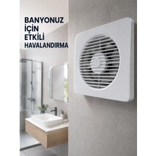 Kyops 20 W Havalandırma Fanı 150 mm Bağlantı Çapı 20,8 x 20,8 cm Dekoratif Aspiratör - Lisinya