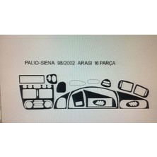 Demircioğlu Oto Aksesuar Marketi Fıat Palıo-Sıena 1998-2002 12 Parça Torpido Kaplama ( Renk - Piano Black )