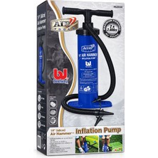 Hardwalk Bestway 62030 Air Hammer 19” / 48 cm Manuel Şişirme Pompası – Çift Yönlü, 3 Valf Adaptörlü, Şişirme ve Hava Boşaltma