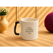 Lion Tasarım Dünyası Siyah Kulplu Prime Hediye Bardak Kupa Fincan Mug Kişiye Özel