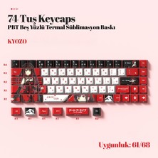 Silabor 74 Tuş Orijinal Yan Baskılı Termal Süblimasyon Pbt Manyetik-Mekanik Uyumlu Klavye Tuşları Klavye Keycaps