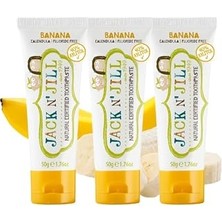 Renas Store Jack N' Jıll Jack N Jill Doğal Sertifikalı Diş Macunu - Muz Aromalı 3 Adet (3X50G)