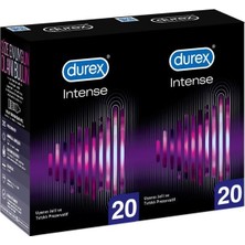 Durex Intense 40'lı Uyarıcı Jelli ve Tırtıklı Prezervatif
