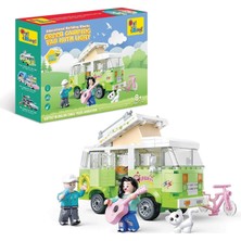 Renas Store Ogi Mogi Toys Eğitici Bloklar Işıklı Yeşil Karavan 304 Parça, Yapı Seti