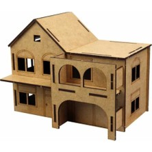 Südor Wood Ahşap Maket Konak Ev 187 x 126 x 146 mm Kendin Yap Ahşap Modeli ile Eğlenceli Vakit