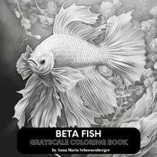 Renas Store Independently Published Beta Fısh Grayscale Coloring Book
