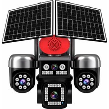 Avenir 12MP S446 Güneş Enerjili Akıllı Kamera Siyah 4 Kameralı 3 Ptz'li Tüm Mekanlar İçin Kullanım
