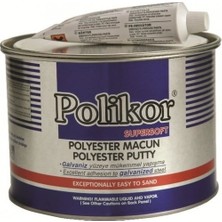Polikor 500 Gr Polyester Demir-Çelik Yapıştırma Macunu Yumuşak Zımparalanabilir Özellikler