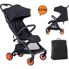 Prego 2224 Quark Turuncu Standart Bebek Arabası 22 kg Taşıma Kapasitesi Katlanabilir Özellik