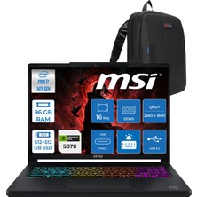 MSI Msı Crosshaır 16 Hx E14WGK-047XTR Intel Core I7-14650HX 96GB Ddr5 512GB SSD+512GB SSD 8GB/RTX5070 115W 16” Qhd+ (2560X1600), 240Hz, Ips-Level Freedos Gaming ZW047XTRF42+ZETTAÇANTA