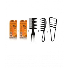 Renas Store Fontenay Saç Toz Wax Ultra Strong Turuncu 20GR X2+Şekil Tarak X2+Mucizevi Tarak 5'li Set