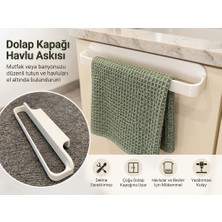 Plasfire Dolap Kapağı Üstü Mutfak ve Banyo Havlu Askısı - Delme Gerektirmeyen Pratik Havluluk Aparatı