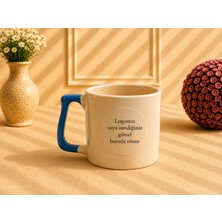 Lion Tasarım Dünyası Mavi Kulplu Prime Hediye Kişiye Özel Hediye Bardak Kupa Fincan Mug