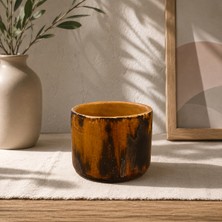 Atölye Sonart By Sonart | Olea Amber Glow | El Yapımı Kulpsuz Seramik Kahve Kupası