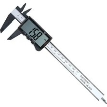 Temiz Pazar 150MM Dijital Kumpas - 3 Düğmeli Geniş Ekran Kalınlık Ölçer - Kutulu + Yedek Pil