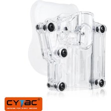Cytac Şeffaf Mega-Fit Kemer Klipsli Tabanca Kılıf