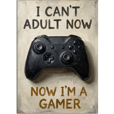 Artmeg Oyun Kumandalı Komik Gamer Poster Dekoratif Kanvas - Mdf Ahşap Tablo