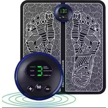Ems Mikro Akım Ayak Masaj Pad - Şarjlı Biyo-Elektrikli Ayak ve Bacak Masaj Aleti, Yorgunluk ve Ödem Giderici Mat