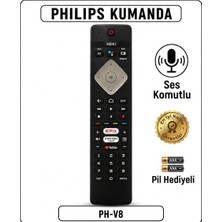 Philips Ph-V8 Ses Komutlu Kumanda **pil Hediyeli**