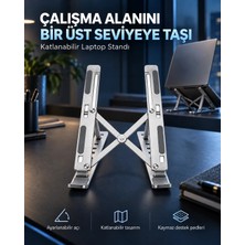 Exonix EX-AL10 Alüminyum Gümüş Portable Macbook Laptop ve Tablet Standı
