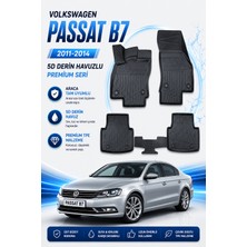 PINUKS Volkswagen Passat B7 2011-2012-2013-2014  Model Uyumlu 5d Araca Özel Oto Paspas Premium Serisi