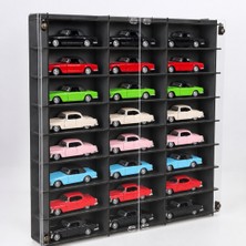 Good Sign 1:32 Diecast Araba Sergileme Vitrini, 24 Araçlık Pleksi Kapaklı 1/32 Ölçek Koleksiyon Oyuncak Araba Rafı
