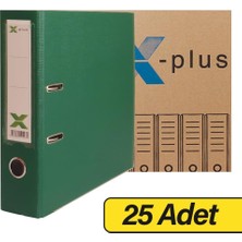 X-Plus Extra Plastik Klasör Geniş - Yeşil x 25 Adet (Koli)