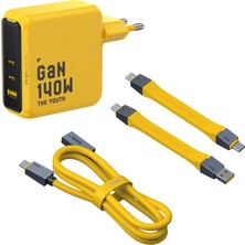 Aohi The Future 4-In-1 40GBPS 8k Destekli 240W Pd 3.1 Usb4 Süper Hızlı Şarj/data Kablo, Youth 140W 3 Portlu Şarj Adaptörü Seti