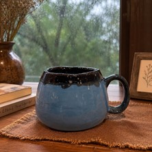 Atölye Sonart By Sonart | Plump Deep Blue | El Yapımı Kulplu Seramik Kahve Kupası