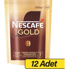 Nescafe Gold Çözünebilir Kahve Poşet 200 G x 12 Adet