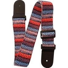 Raymond Joes RJ200-NEB Gitar Askısı Çift Kat Pamuklu Deri Başlıklı Nebula Stripe