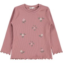 Civil Girls Çiçek Baskılı 2-5 Yaş Sweatshirt - Lila