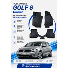 PINUKS Volkswagen Golf 6 2008  Model Uyumlu 5d Araca Özel Oto Paspas Premium Serisi