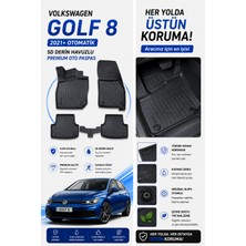 PINUKS Volkswagen Golf 8 Ot. 2021-  Model Uyumlu 5d Araca Özel Oto Paspas Premium Serisi