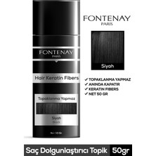 Renas Store Fontenay Saç Dolgunlaştırıcı Keratin Fibers Siyah Topik Saç Tozu 50GR Siyah